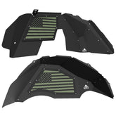 Jeep JL Aluminum "American Flag" Front and Rear Inner Fenders