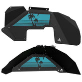 Jeep JK Aluminum "Palm Tree Sunset" Front and Rear Inner Fenders