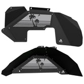 Jeep JK Aluminum "Palm Tree Sunset" Front and Rear Inner Fenders