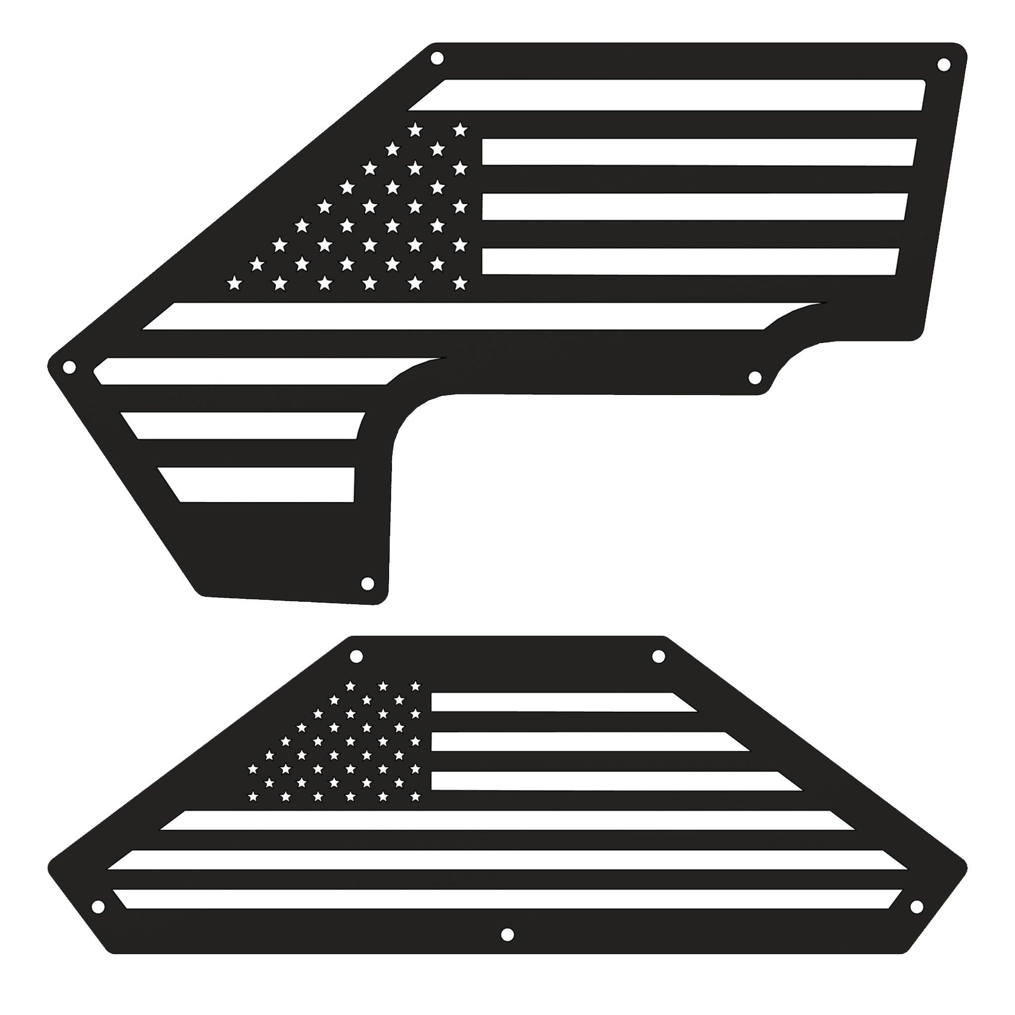 Jeep JK JKU Aluminum American Flag Inner Fender Design Plates – Rock ...