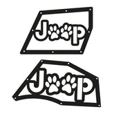 Jeep JL"Paw Print Jeep" Aluminum Design Plate for Inner Fenders