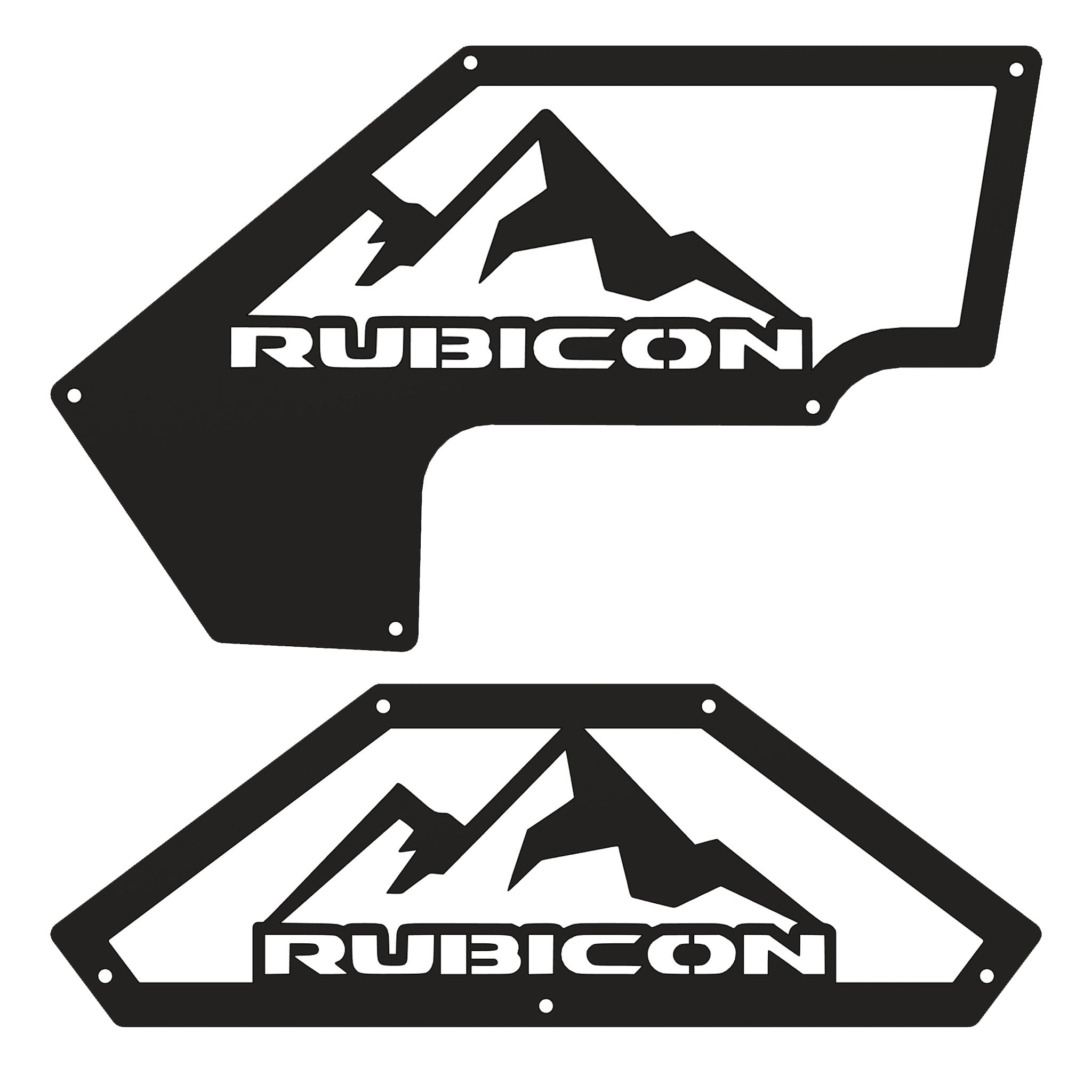 Jeep JK JKU Aluminum Rubicon Inner Fender Design Plates – Rock Ready ...