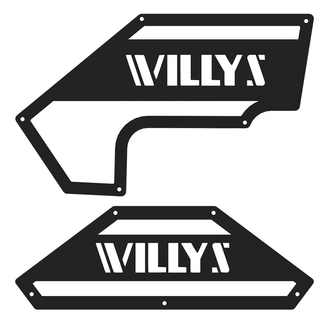 Jeep JK JKU Aluminum Willys Inner Fender Design Plates – Rock Ready Offroad