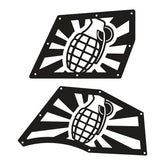 Jeep JL "Grenade" Aluminum Design Plate for Inner Fenders