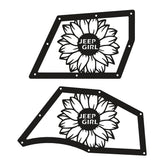 Jeep JL "Sunflower Jeep Girl" Aluminum Design Plate for Inner Fenders