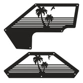 Jeep JK "Palm Tree Sunset" Aluminum Design Plate for Inner Fenders