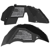 Jeep JL Aluminum "Distressed American Flag" Front and Rear Inner Fenders