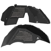 Jeep JL Aluminum "Distressed American Flag" Front and Rear Inner Fenders