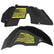 Jeep JL Aluminum "Distressed American Flag" Front and Rear Inner Fenders