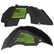 Jeep JL Aluminum "Distressed American Flag" Front and Rear Inner Fenders