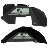 Jeep JK Aluminum "Palm Tree Sunset" Front and Rear Inner Fenders