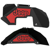 Jeep JK Aluminum "Paw Print Jeep" Front and Rear Inner Fenders