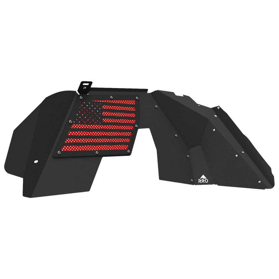 Rock Ready American Flag Inner Fender with Fire Cracker Red Mesh