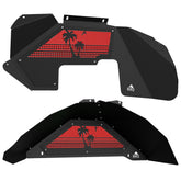 Jeep JK Aluminum "Palm Tree Sunset" Front and Rear Inner Fenders