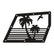 Jeep JL "Palm Tree Sunset" Aluminum Design Plate for Inner Fenders