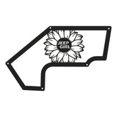 Jeep JK Aluminum "Sunflower Jeep Girl" Front and Rear Inner Fenders