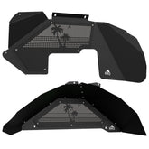 Jeep JK Aluminum "Palm Tree Sunset" Front and Rear Inner Fenders