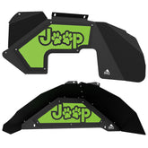 Jeep JK Aluminum "Paw Print Jeep" Front and Rear Inner Fenders