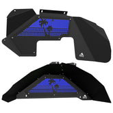 Jeep JK Aluminum "Palm Tree Sunset" Front and Rear Inner Fenders
