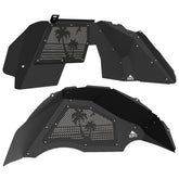 Jeep JL Aluminum "Palm Tree Sunset" Front and Rear Inner Fenders