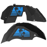 Jeep JL Aluminum "Palm Tree Sunset" Front and Rear Inner Fenders