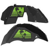Jeep JL Aluminum "Palm Tree Sunset" Front and Rear Inner Fenders