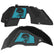 Jeep JL Aluminum "Pirate Skull and Crossbones" Front and Rear Inner Fenders