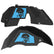 Jeep JL Aluminum "Pirate Skull and Crossbones" Front and Rear Inner Fenders