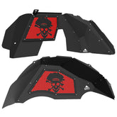 Jeep JL Aluminum "Pirate Skull and Crossbones" Front and Rear Inner Fenders