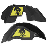 Jeep JL Aluminum "Pirate Skull and Crossbones" Front and Rear Inner Fenders