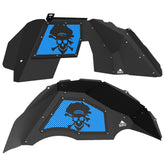 Jeep JL Aluminum "Pirate Skull and Crossbones" Front and Rear Inner Fenders