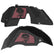 Jeep JL Aluminum "Pirate Skull and Crossbones" Front and Rear Inner Fenders
