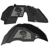 Jeep JL Aluminum "Pirate Skull and Crossbones" Front and Rear Inner Fenders