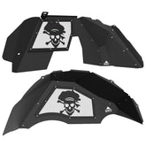 Jeep JL Aluminum "Pirate Skull and Crossbones" Front and Rear Inner Fenders