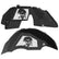 Jeep JL Aluminum "Pirate Skull and Crossbones" Front and Rear Inner Fenders