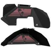 Jeep JK Aluminum "Palm Tree Sunset" Front and Rear Inner Fenders