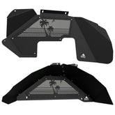 Jeep JK Aluminum "Palm Tree Sunset" Front and Rear Inner Fenders