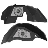 Jeep JL Aluminum "Sunflower Jeep Girl" Front and Rear Inner Fenders
