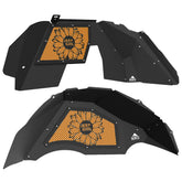 Jeep JL Aluminum "Sunflower Jeep Girl" Front and Rear Inner Fenders