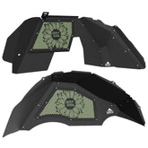 Jeep JL Aluminum "Sunflower Jeep Girl" Front and Rear Inner Fenders
