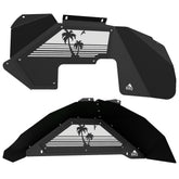 Jeep JK Aluminum "Palm Tree Sunset" Front and Rear Inner Fenders